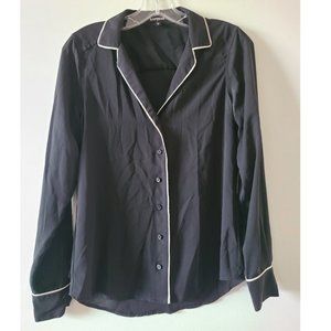 Express Women’s Black tailored top and white piping (Size XS)